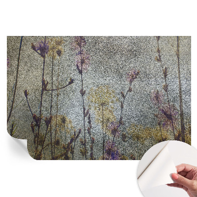 Papier peint autocollant fleurs sauvages pour salon