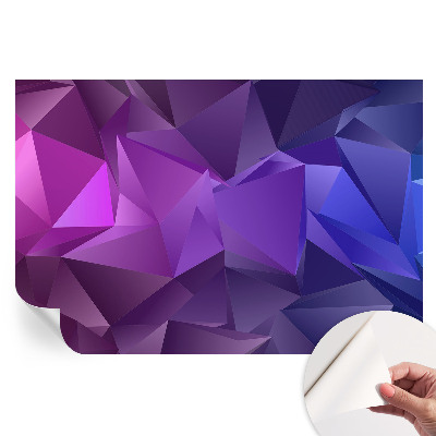 Papier peint photo moderne motifs triangles violets pour salon