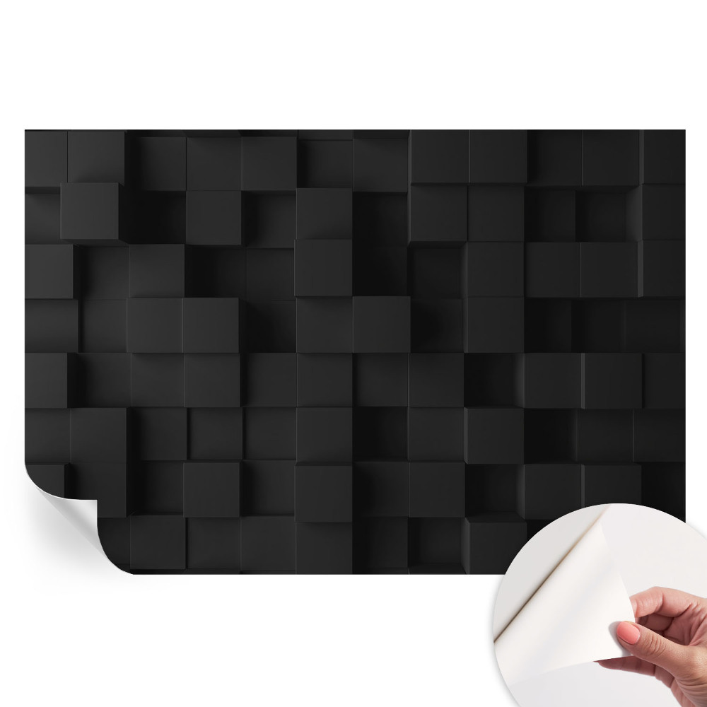 Papier peint photo autocollant pour la chambre Cubes tridimensionnels