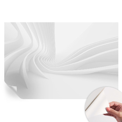 Papier peint autocollant pour salon à motif de lignes ondulées