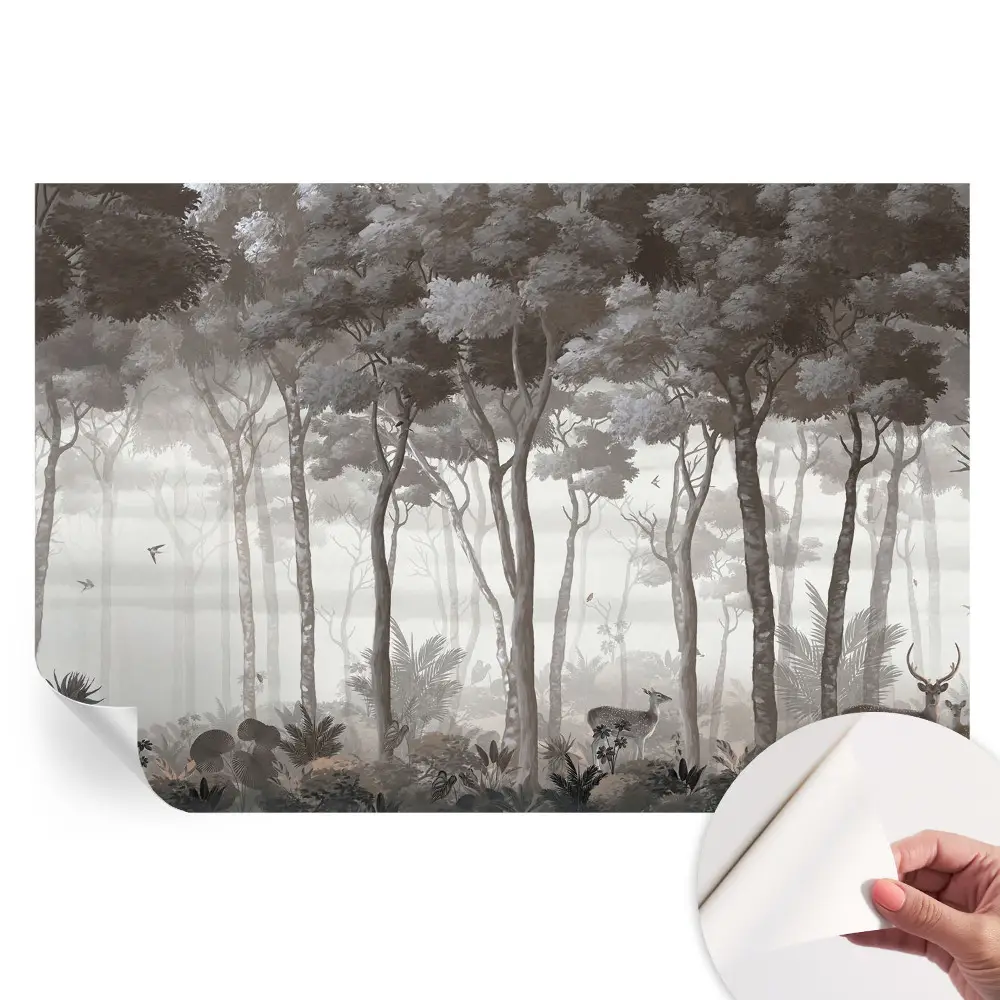 Papier peint photo autocollant Magie de la forêt pour chambre