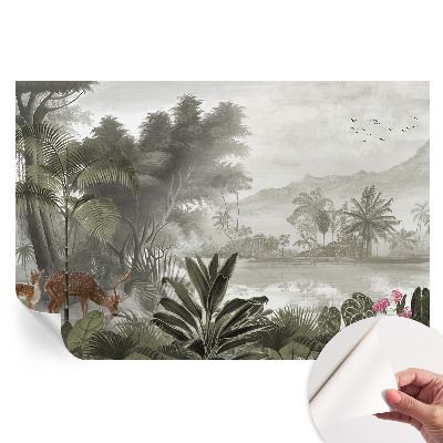 Papier peint photo autocollant motif oasis tropicale