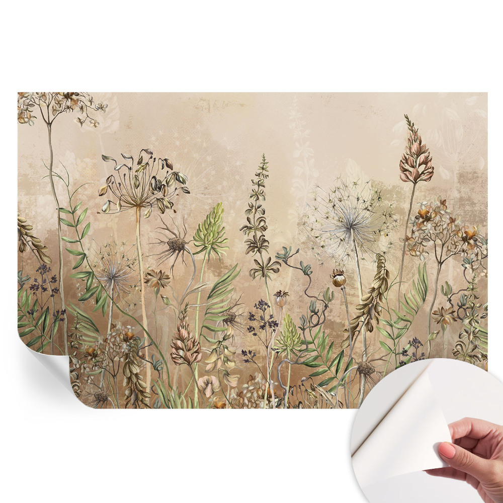 Papier peint photo autocollant motif fleurs rustiques pour chambre