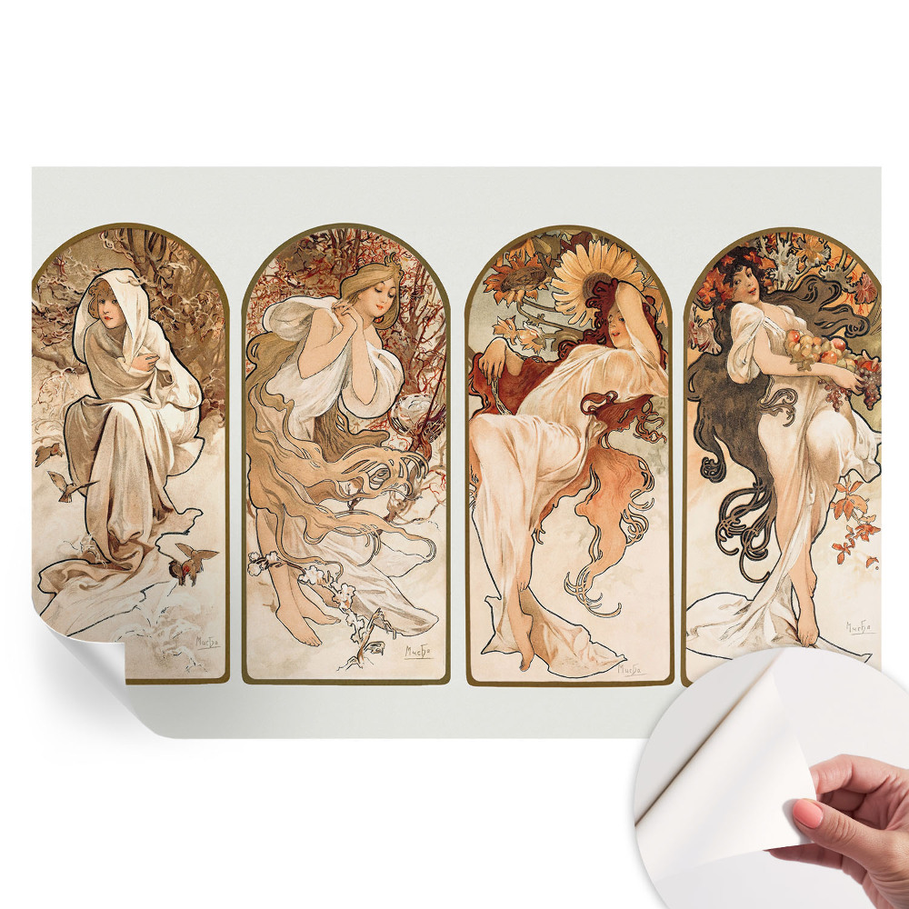 Papier peint autocollant pour salon motif pores des femmes