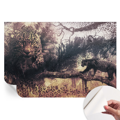 Papier peint photo autocollant motif forêt pour chambre