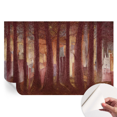 Papier peint photo moderne pour salon motif paysage mystérieux