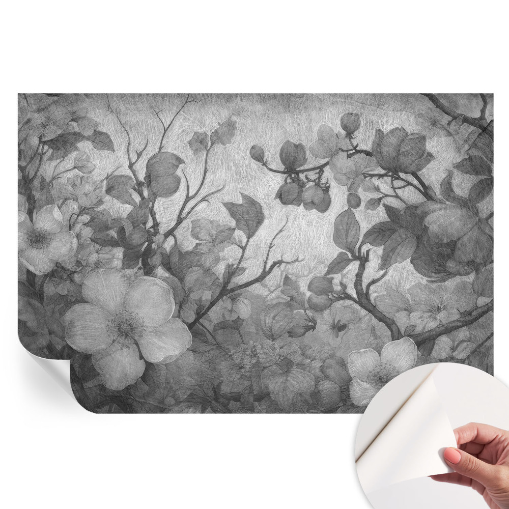 Papier peint photographique autocollant branche de fleur