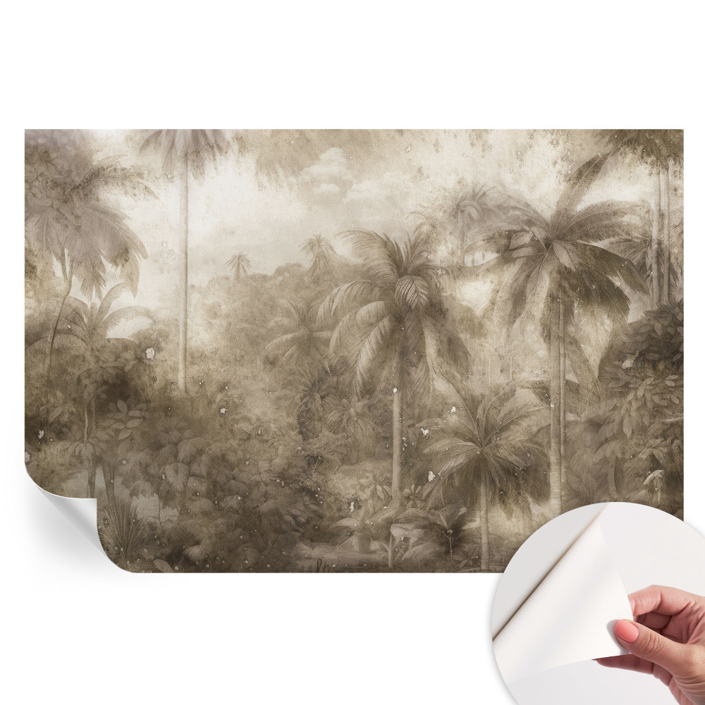Papier peint autocollant pour salon motif paysage exotique