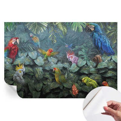Papier peint autocollant jungle exotique pour salon