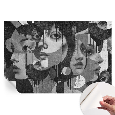 Fresque murale autocollante Visages de femmes