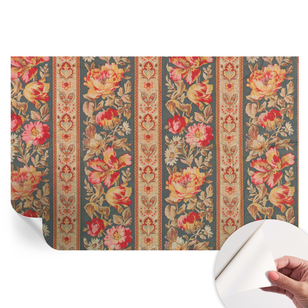 Papier peint autocollant pour le salon fleurs colorées