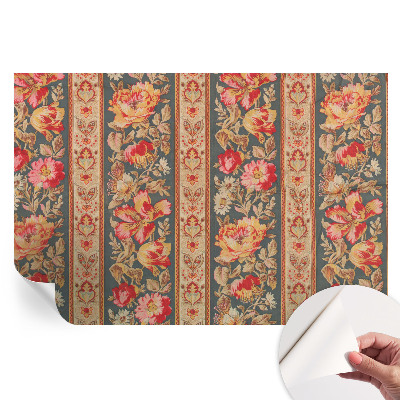 Papier peint autocollant à motifs de fleurs colorées pour salon