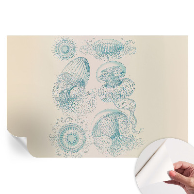 Papier peint photo autocollant méduses pour chambre