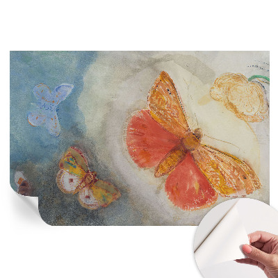 Fresque murale autocollante Papillons colorés