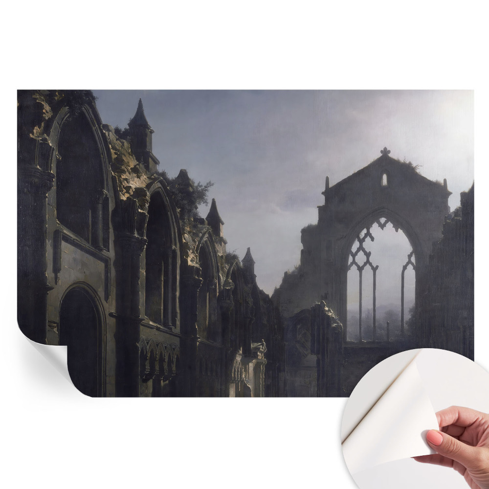 Papier peint autocollant pour salon motif ruines gothiques