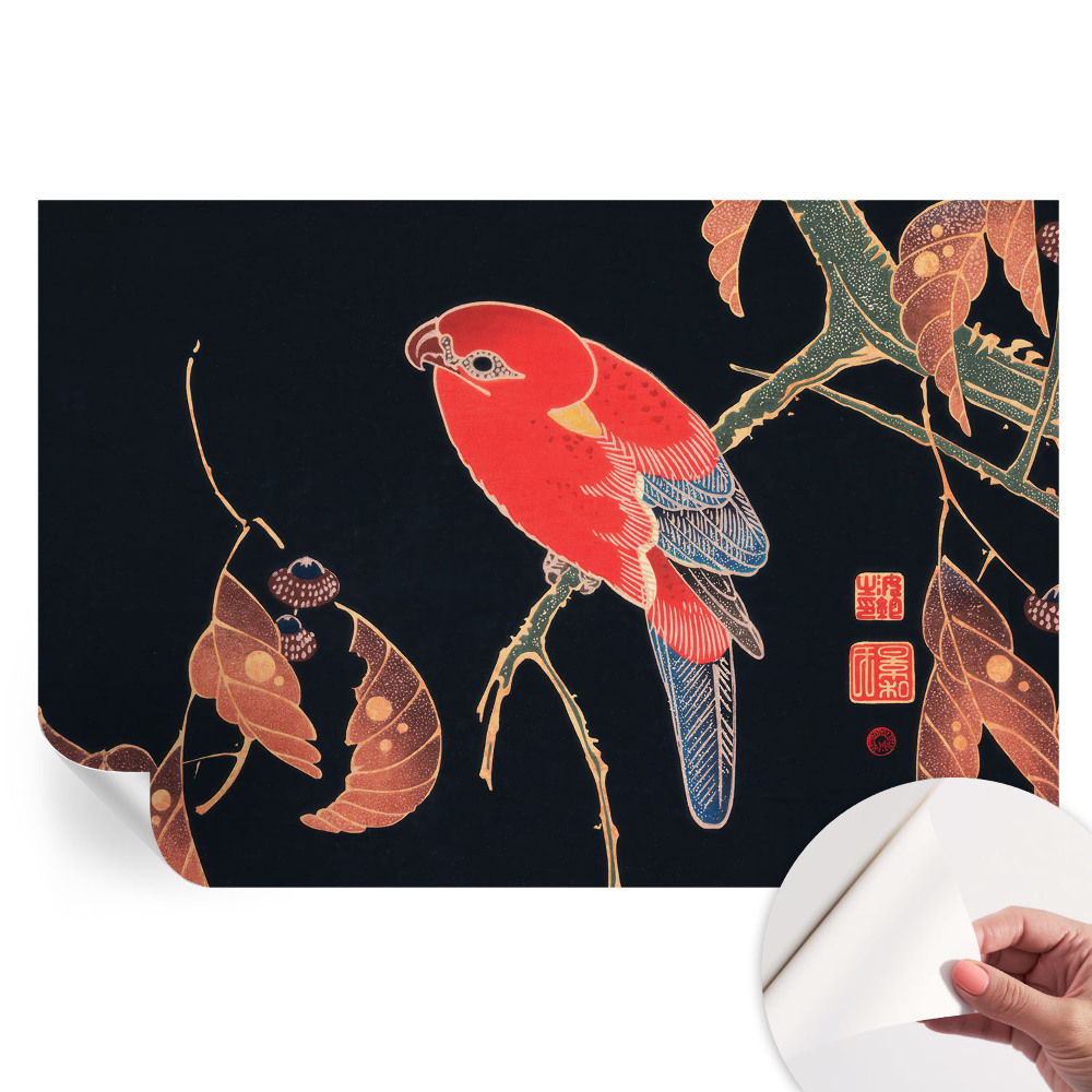 Papier peint photo moderne motif oiseau exotique pour salon