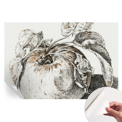 Papier peint autocollant pour le salon feuilles de pommier