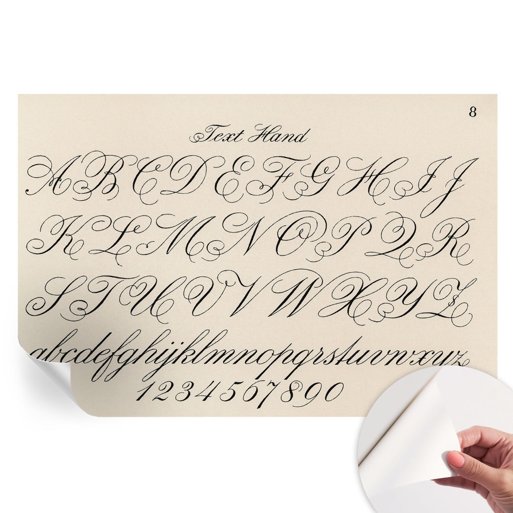 Papier peint photo moderne pour salon avec motif d'écriture calligraphique