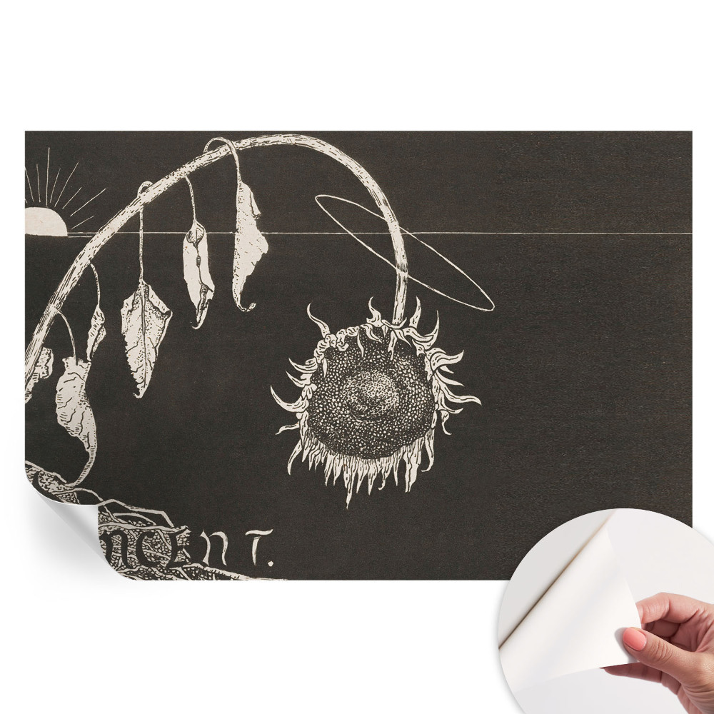 Papier peint photo autocollant motif tournesols nostalgiques