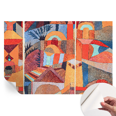 Papier peint autocollant mosaïque colorée pour salon
