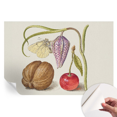 Papier peint autocollant pour le salon plante papillon