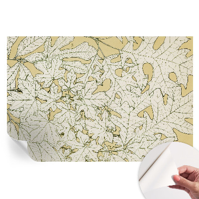 Papier peint photo autocollant pour la chambre feuilles d'arbre