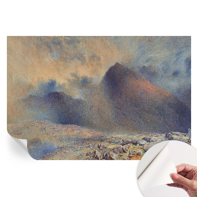 Papier peint autocollant pour le salon paysage de montagne