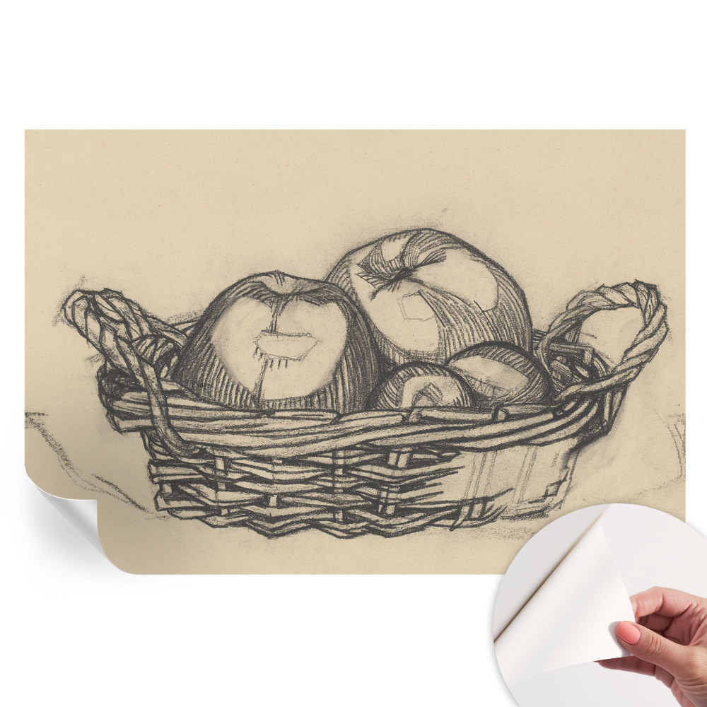 Papier peint photo autocollant motif corbeille de fruits pour chambre