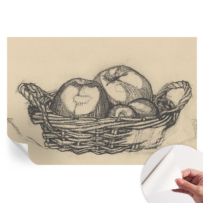 Papier peint photo autocollant pour la chambre corbeille de fruits