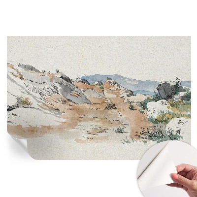 Papier peint photographique autocollant paysage rocheux