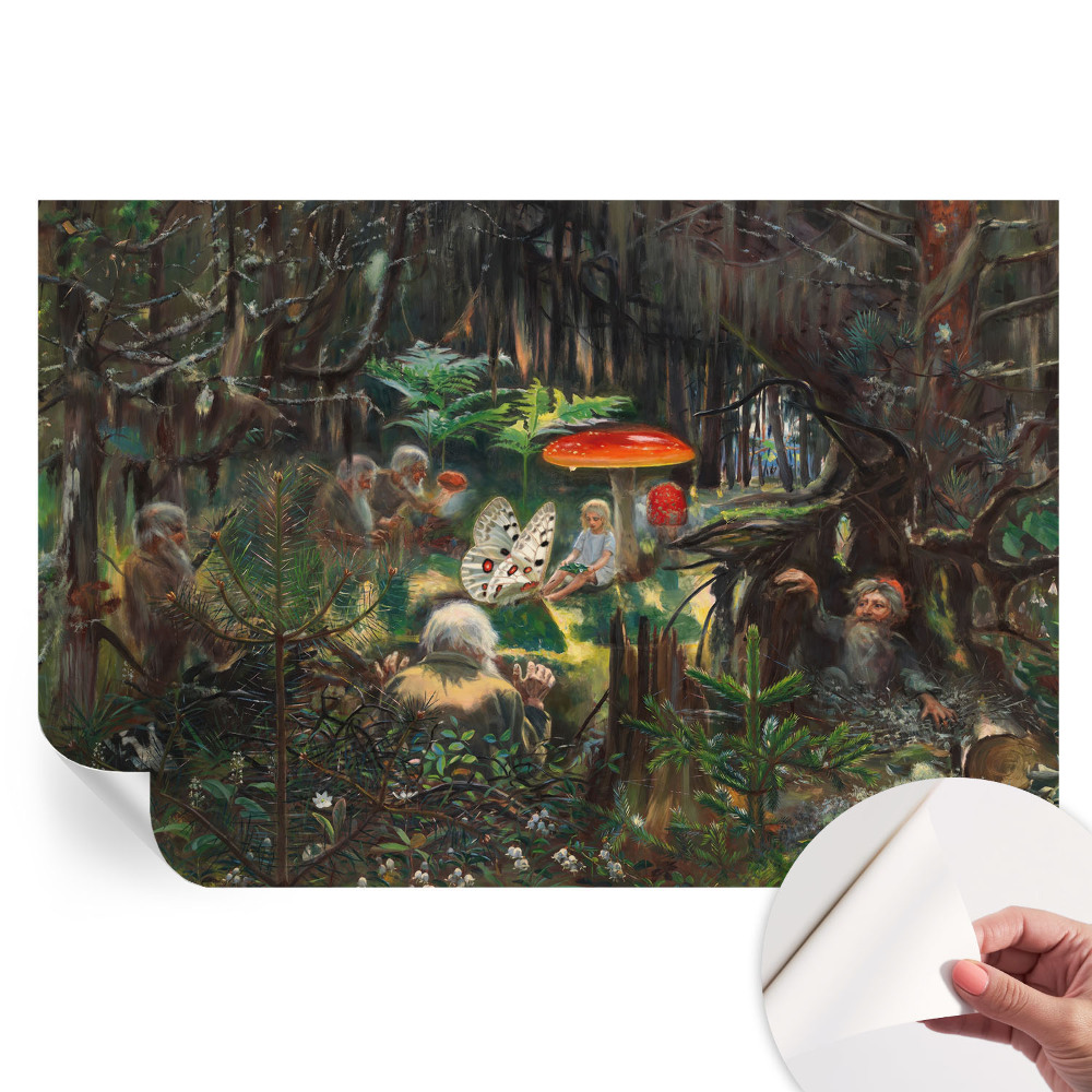 Papier peint photo moderne forêt de conte de fées pour salon