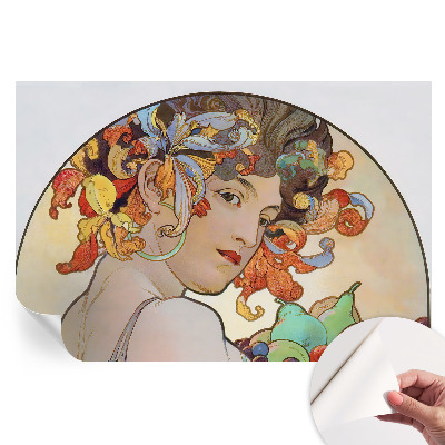 Fresque murale autocollante Art nouveau coloré