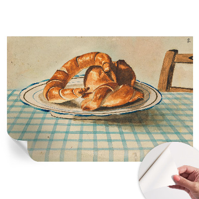 Papier peint autocollant pour salon motif pâtisseries maison