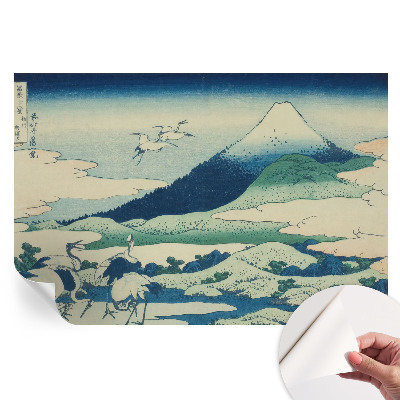 Papier peint autocollant pour le salon Grues et montagnes