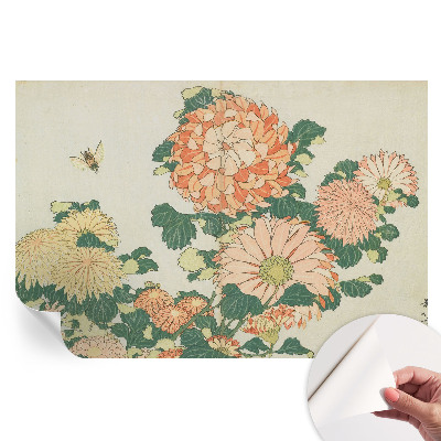 Papier peint photo moderne motif fleurs de chrysanthème pour salon