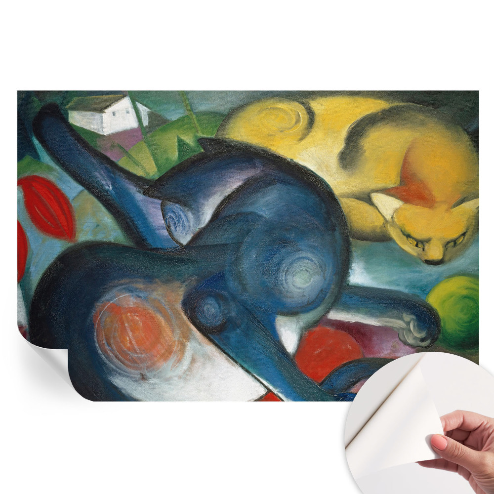 Papier peint photo autocollant art félin pour chambre