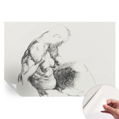 Papier peint autocollant pour le salon Croquis d'homme