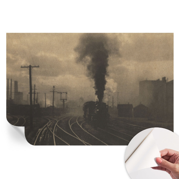 Papier peint photo moderne pour salon motif paysage industriel
