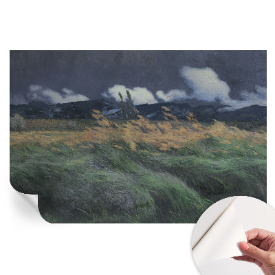 Papier peint photo autocollant pour la chambre herbes soufflées