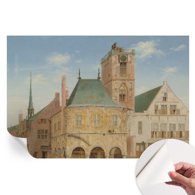 Papier peint photo moderne motif hôtel de ville historique pour salon