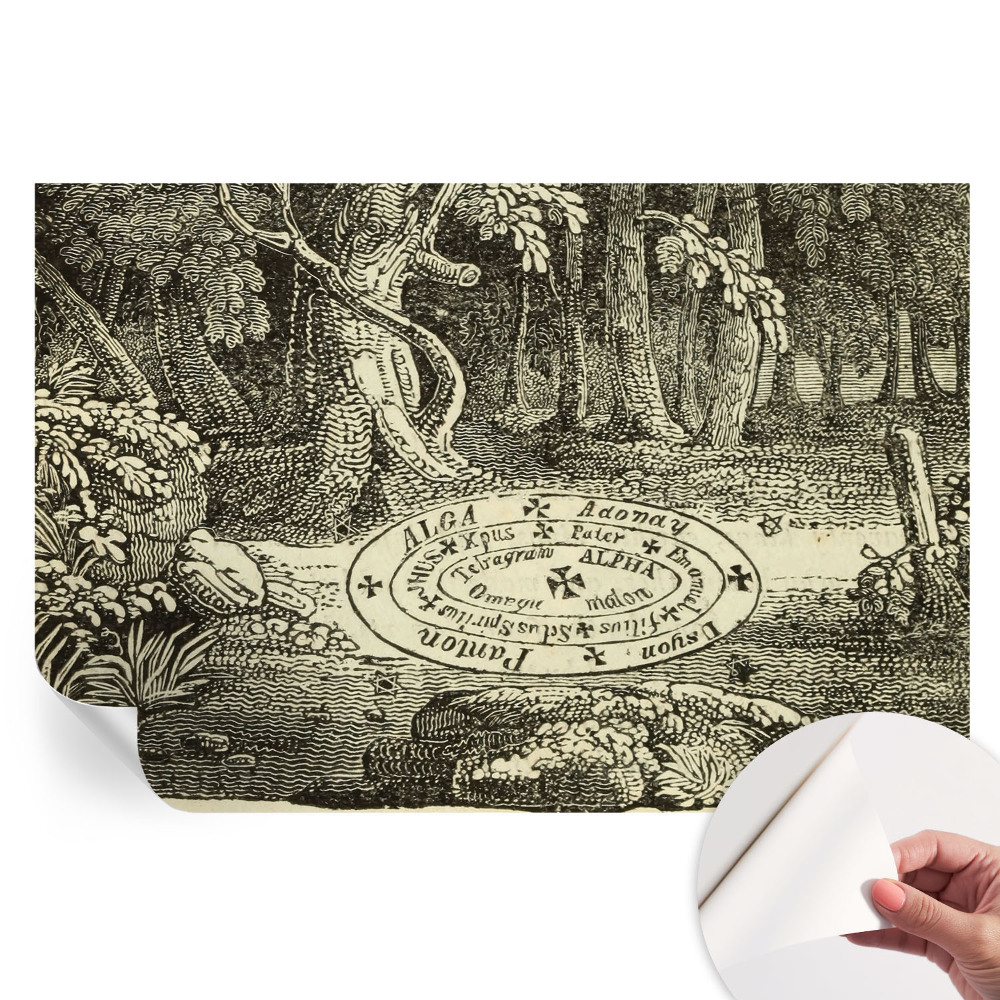 Papier peint photo moderne motif cercle magique pour salon