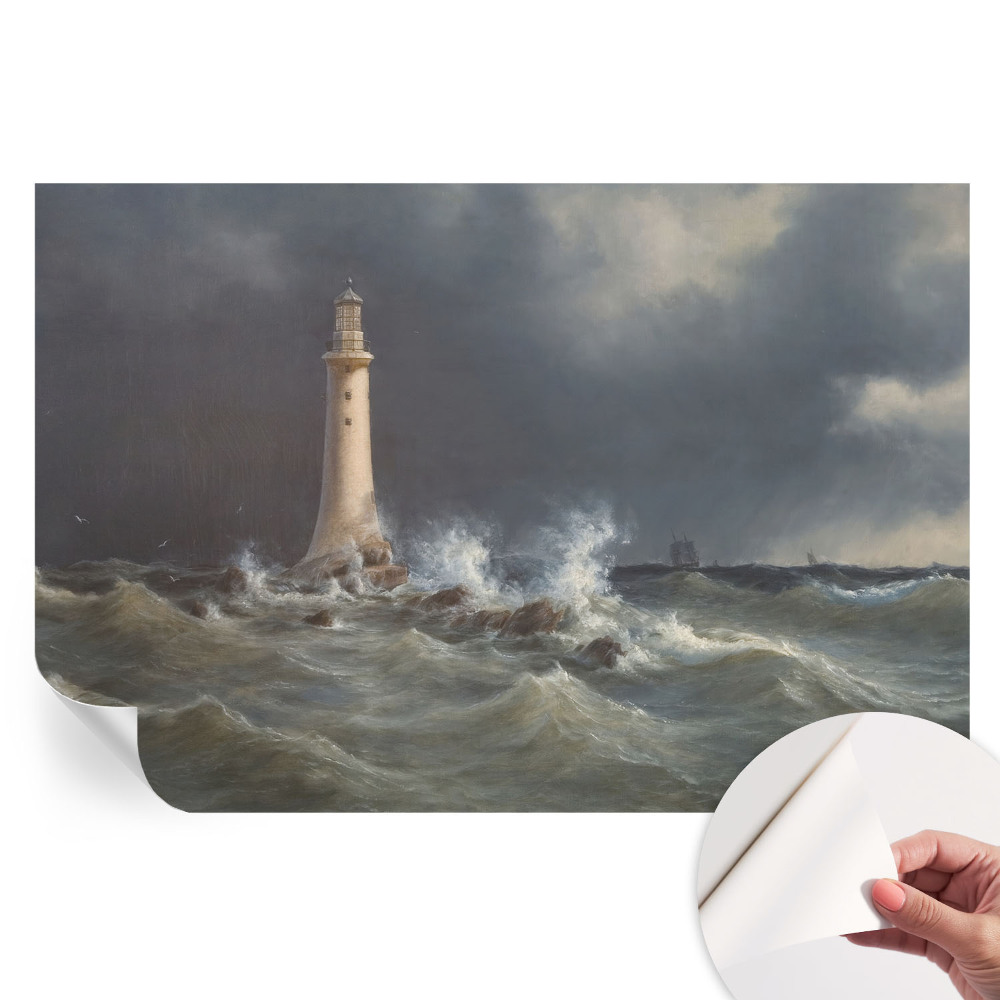 Papier peint photo moderne tempête marine pour salon