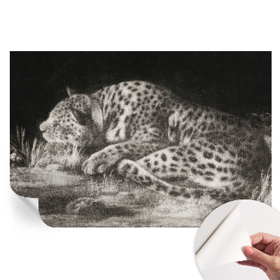 Papier peint photo autocollant Léopard au repos pour chambre