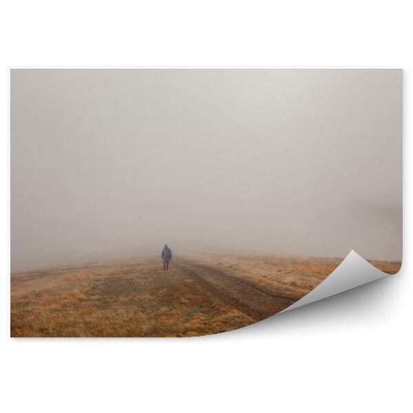 Papier peint Homme Dégageant Un Chemin Homme Brouillard