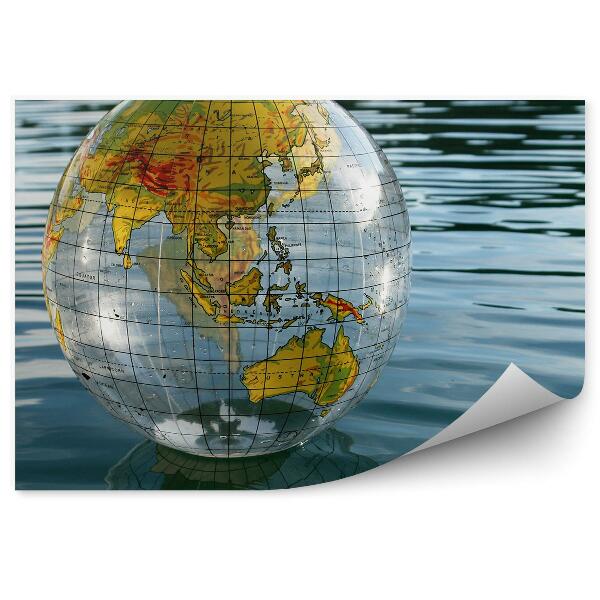 Papier peint Globe gonflable sur un lac