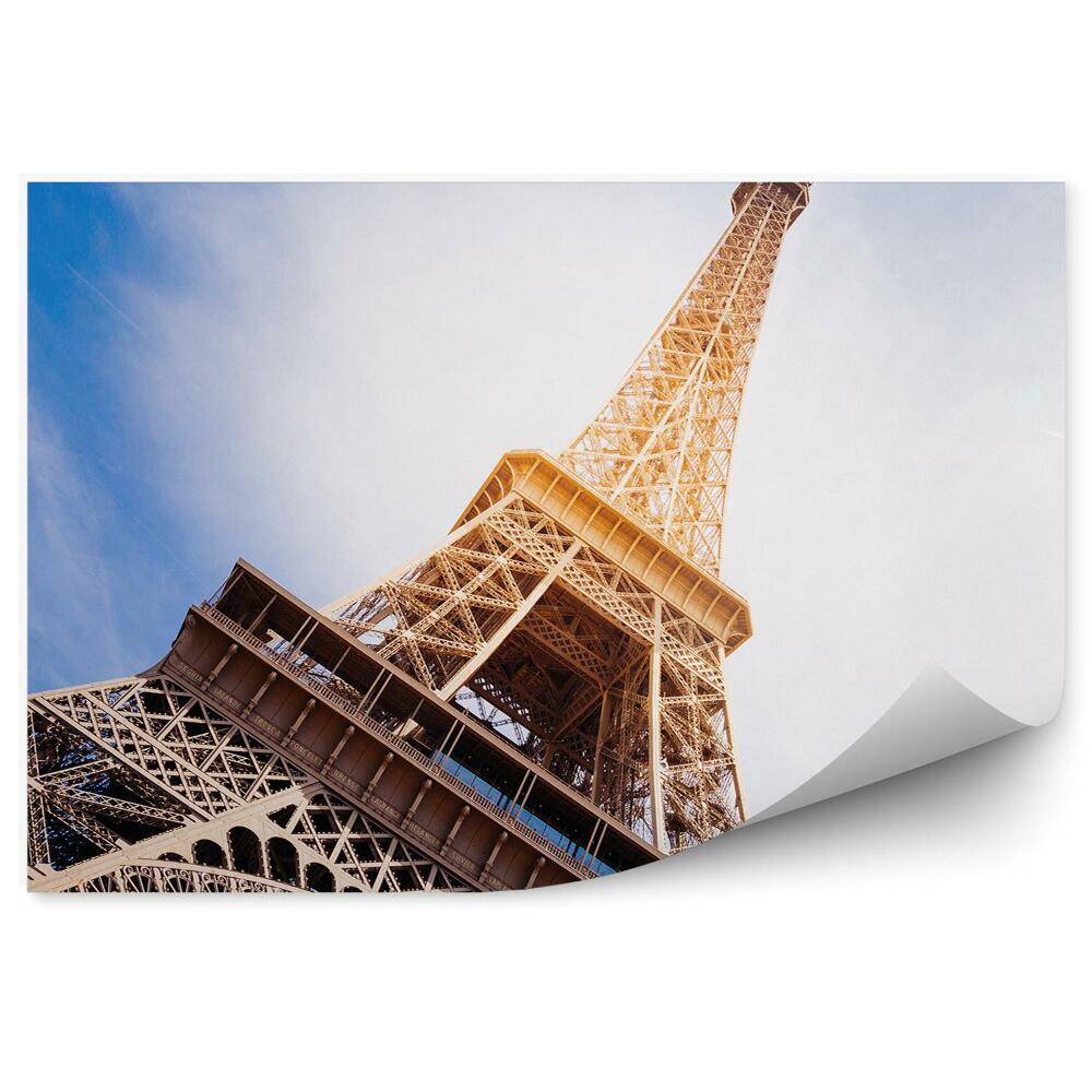Papier peint Gros plan sur l'architecture de la tour eiffel à paris