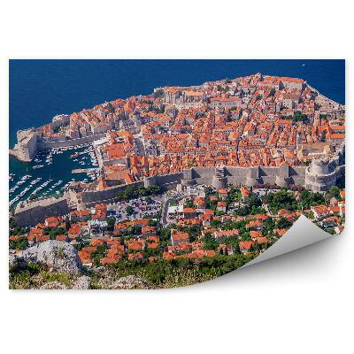 Papier peint Croatie rochers herbe architecture murs