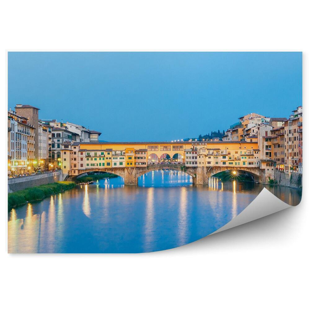 Papier peint Pont de la rivière des orfèvres Bâtiments Lumière Ciel Florence