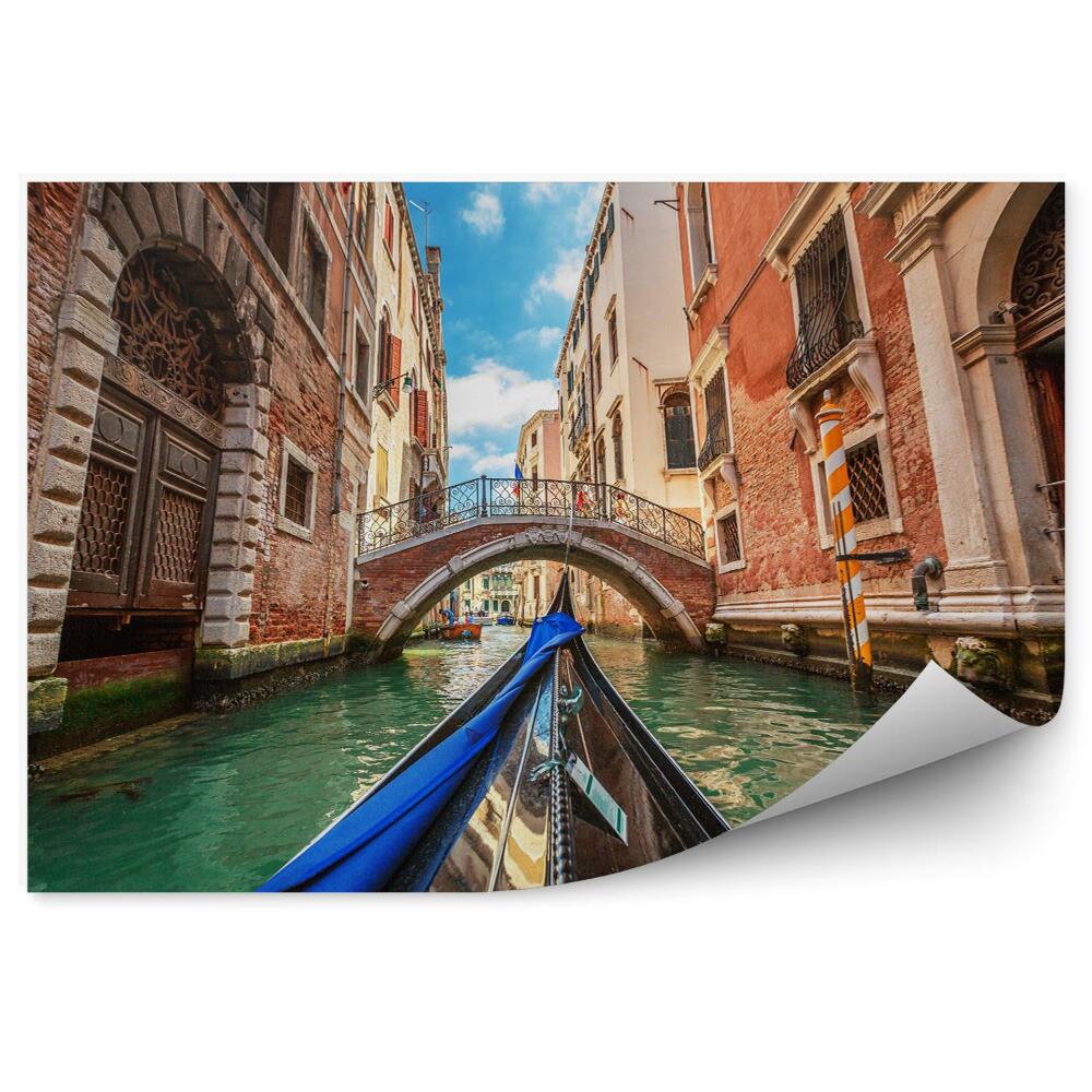 Tapisserie panoramique Canal Grande et gondoles Venise