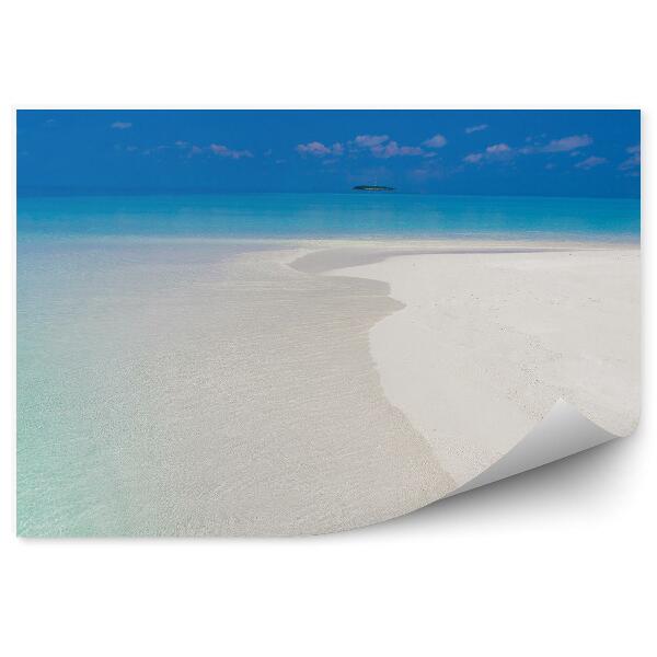 Papier peint Maldives Plage Mer Tropicale Ciel Nuages